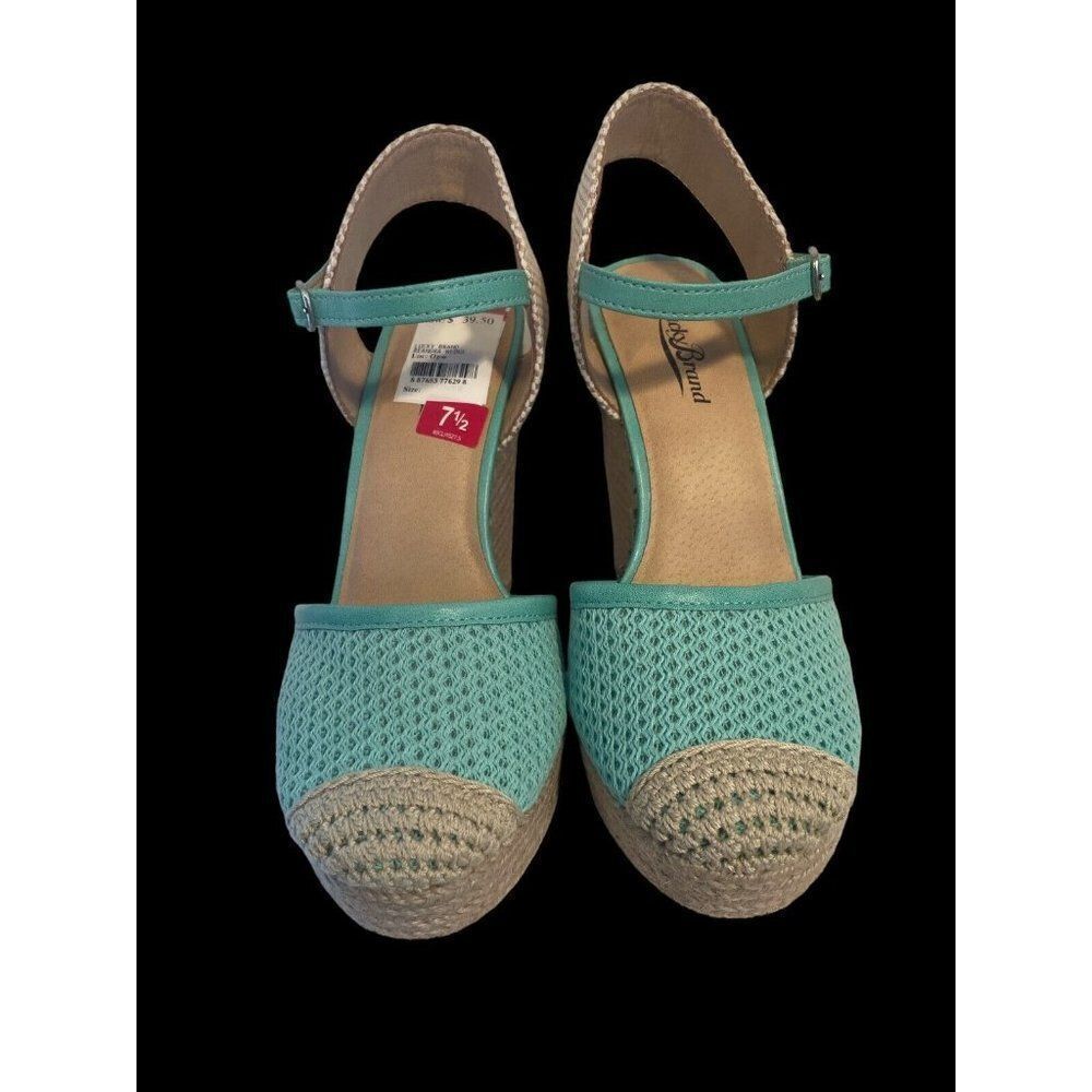 NEW Lucky Brand Reandra Wedge Espadrille Dusty Jade Shoe 7.5 - Picture 7 of 7